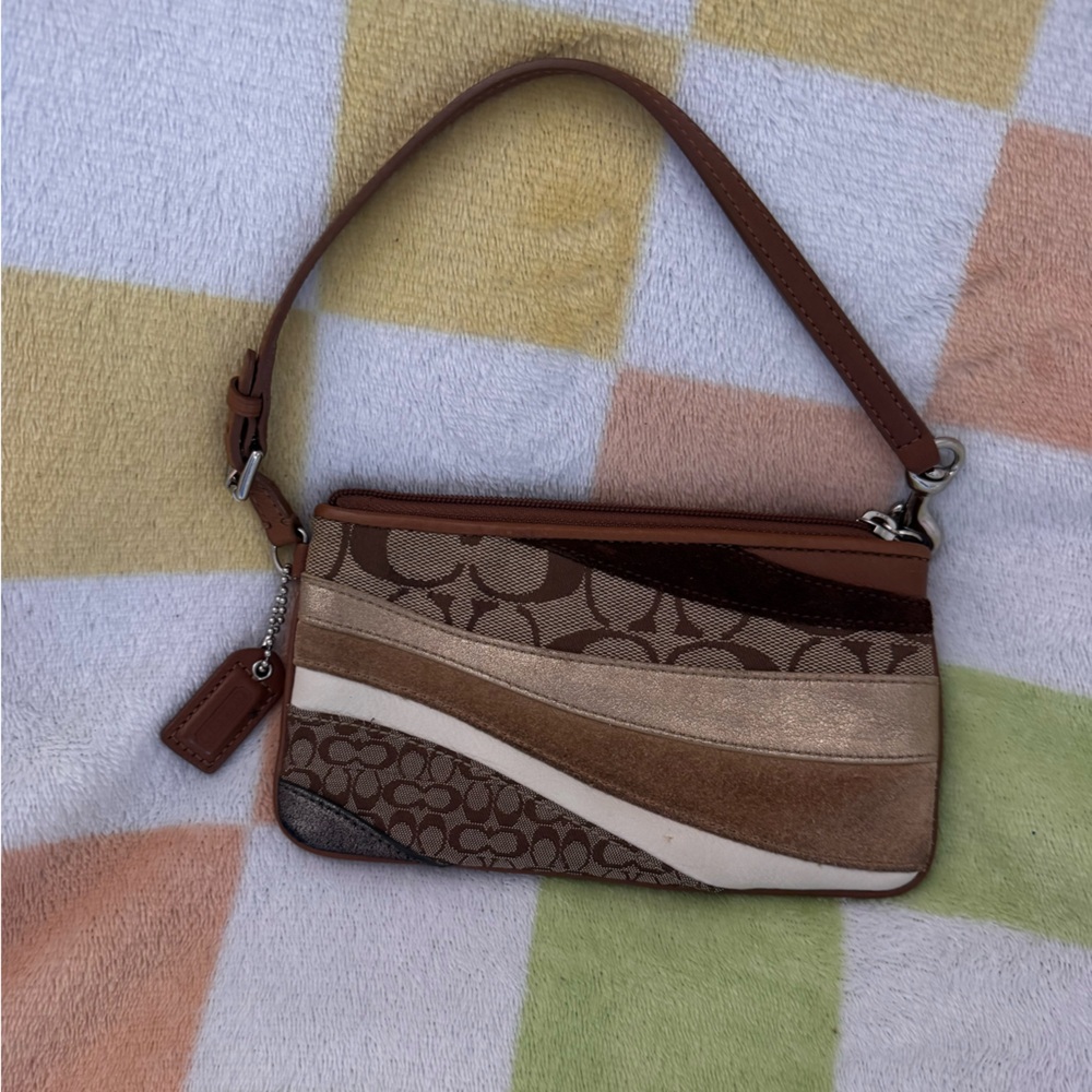 Coach y2k  Signature Patchwork Wristlet
